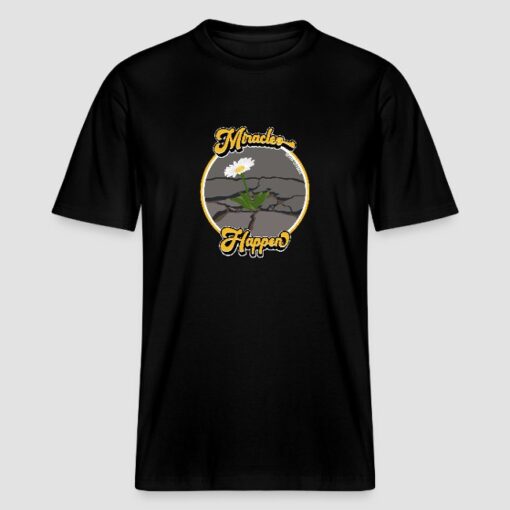 Miracles Happen T-shirt Ecologica Sparker Unisex Nera