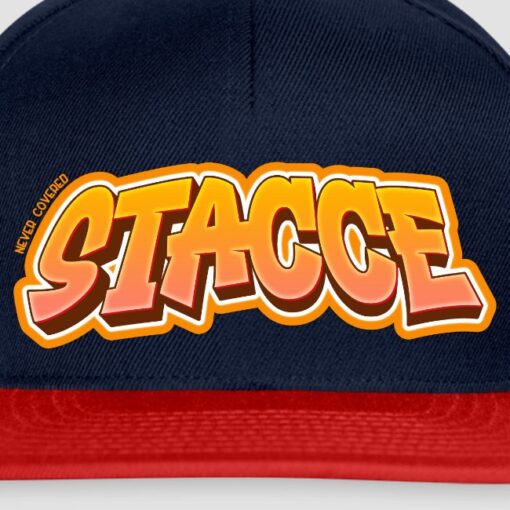 Frasi Romane STACCE Cappello Baseball Blu-Rosso Particolare